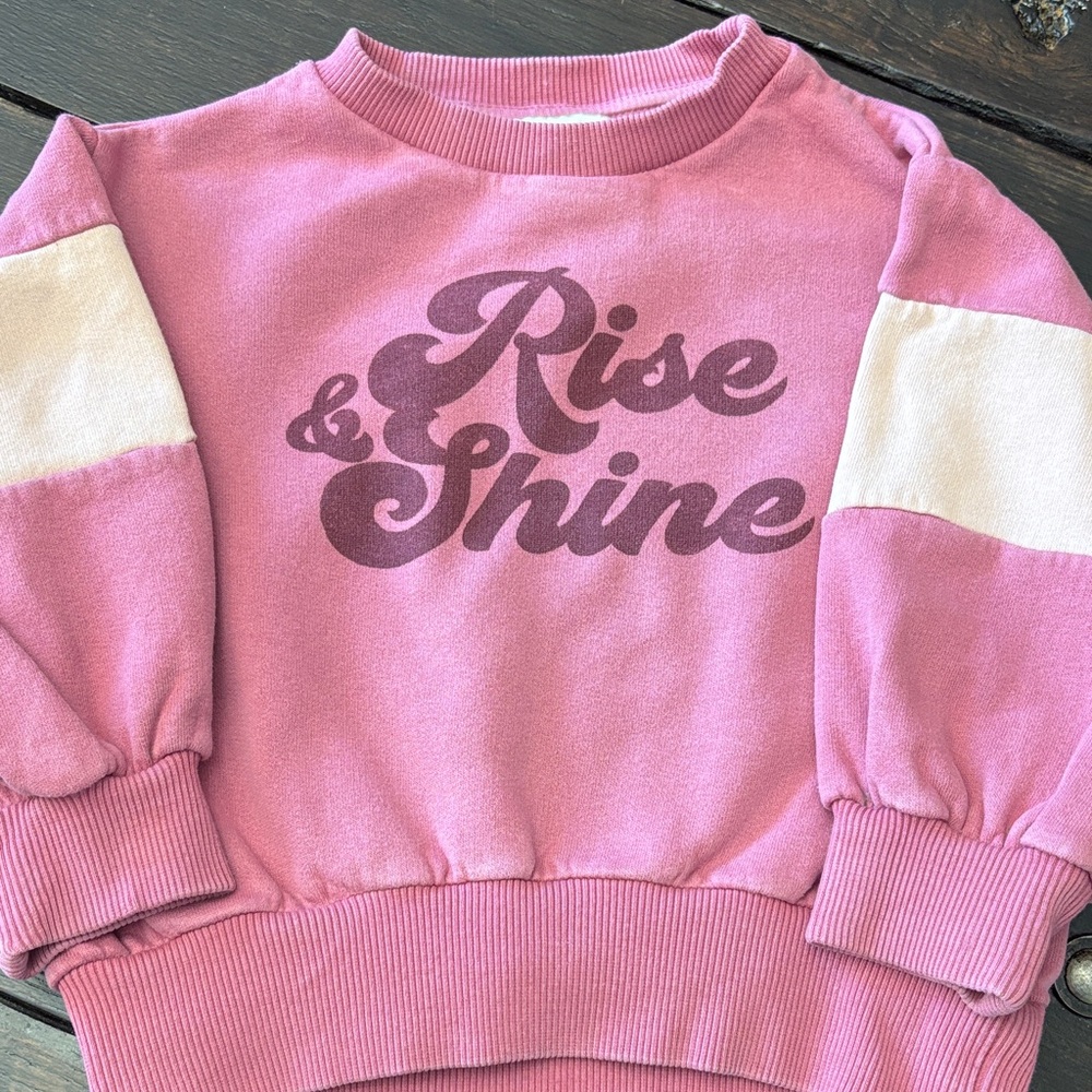 Hundred Pieces Pink 'Rise & Shine' Colorblock Sweatshirt